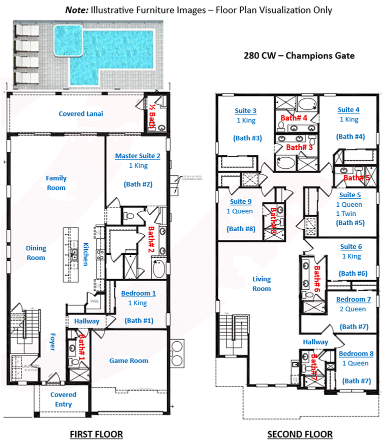 9QT/8BA Luxuosa Casa en Kissimmee Disney - 280CW