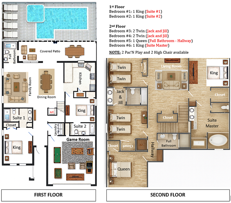 Wonderful 6 bed/6 bath-Private Pool&SPA-1457BT